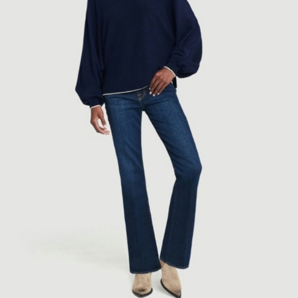 Frame Denim Navy & Dark Indigo Bootcut Jeans